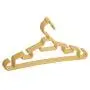 Cabilock 10pcs Plastic Clothes Hangers Heavy Duty Hangers Non Slip Clothes Hanger for Wardrobe Space Saving Hangers (Yellow)