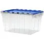 Akro-Mils 66486 CLDBL 12-Gallon Plastic Storage KeepBox with Attached Lid, 21-1/2-Inch by 15-Inch by 12-1/2-Inch, Semi Clear