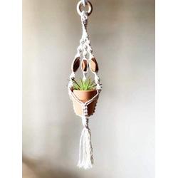 Macrame Mini Plant Hanger Car Rearview Mirror Charm