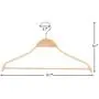 Freitec Solid Wood Cloth Hangers with Non Slip Bar Notched Shoulder and 360 Degree Swivel Hook, Set of 10