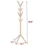 TiTCool Wooden Coat Rack, Entryway Standing Hall Tree Hat Jacket Coat Hanger Holder for Hat, Clothes, Purse, Scarves, Handbags, Umbrella
