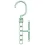 5Hole Practical Clothes Hanger Rack Space Saver Organizer Wonder Clothing Hook Magic Hanger Closet Organizer Space Save 15 (Green)