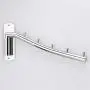 KK5 Wall Mounted Clothes Hanger Rack Clothes Hook Stainless Steel with Swing Arm Holder Clothing Hanging System Closet Storage Organizer Heavy Duty Drying Rack Wall Mount Brushed Finish