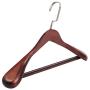 CHAONAO Wood Hangers Extra Wide Shoulder Durable Men and Women Clothes Hanger for Suit, Coat, Jacket, Pack of 5,Brown,40x5.5cm