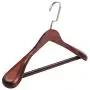 CHAONAO Wood Hangers Extra Wide Shoulder Durable Men and Women Clothes Hanger for Suit, Coat, Jacket, Pack of 5,Brown,40x5.5cm