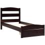 Merax. WF186776 Platform Twin Bed Wood Frame with Storage/Headboard/Wooden Slat Support (Espresso)