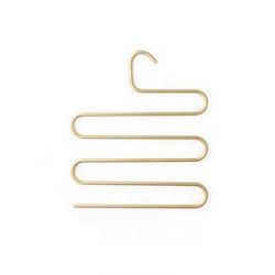 WZP Hanger Multi-Function S-Type Pants Rack,Gold Aluminum Hangers Home Drying Rack Easy to Clean/Golden/As Shown