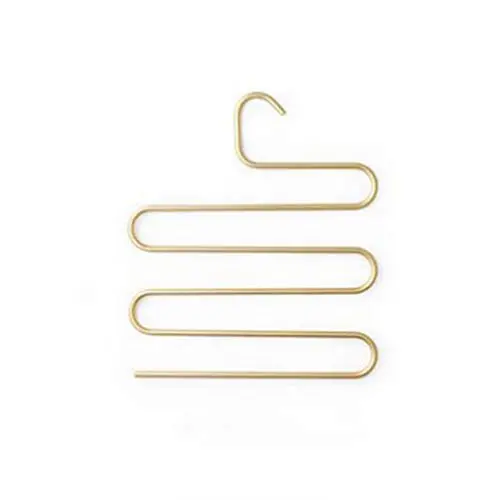 WZP Hanger Multi-Function S-Type Pants Rack,Gold Aluminum Hangers Home Drying Rack Easy to Clean/Golden/As Shown WZP Hanger Multi-Function S-Type Pants Rack,Gold Aluminum Hangers Home Drying Rack Easy to Clean/Golden/As Shown