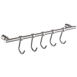 Movable Row Hook SUS304 Stainless Steel - General Purpose Storage Racks - Wall Mounted Coat Hooks - Towel Rack for Bathroom - Behind The Door Organizer Clothes Rack - Key Broom Hanger