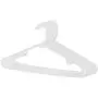ZENSTYLE 100 Pack Standard Size White Plastic Hangers for Clothes Lightweight Space Saving Tubular Clothing Hangers