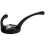 Misszone 10 PCS Dual Coat Hook Single Large Wall Mounted Robe Hat Clothes Towel Hanger for Bathroom Kitchen Bedroom (Black)
