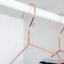 Harbour Housewares Metal Wire Coat/Clothes Hanger - Trouser Bar & Notches - Rose Gold