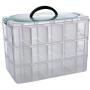 Bins & Things Stackable Storage Container with 30 Adjustable Compartments, Clear, X-Large Bins & Things Stackable Storage Container with 30 Adjustable Compartments, Clear, X-Large
