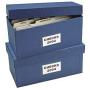 ABC Check Storage Boxes w/ 12 Dividers, 5"x 9 3/4"x 4 3/8", Blue - Set of 2 ABC Check Storage Boxes w/ 12 Dividers, 5"x 9 3/4"x 4 3/8", Blue - Set of 2
