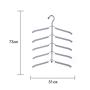 Beauty-inside Multilayer Fish Bone Shape Stainless Steel Clothing Storage Racks Clothes Hanger Storage Holder Wardrobe Laundry Drying Rack,Plastic White