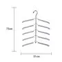 Beauty-inside Multilayer Fish Bone Shape Stainless Steel Clothing Storage Racks Clothes Hanger Storage Holder Wardrobe Laundry Drying Rack,Plastic White