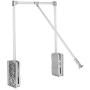 AYNEFY Wardrobe Lift, Width Adjustable Pull Down Closet Rod Space Saving Wardrobe Clothes Hanging Rail for Hanging Clothes(23.62-33.86inch)