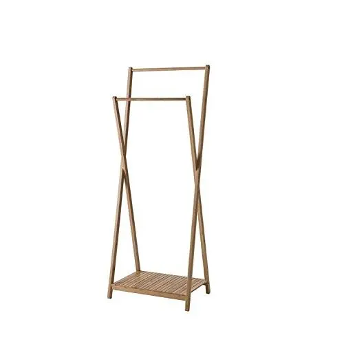 Compactor Bamboo Double Clothes Hanger Compactor Bamboo Double Clothes Hanger