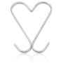 Pro Chef Kitchen Tools Flat Hanging Hooks - Pot Racks S Hook 10 Pack Set - Hang Display Jewelry - Metal Utility Hooks for Outdoor Storage Organization - Butcher Meat Hangers for Bacon Sausage Smokers