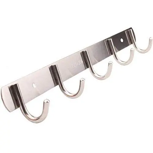 Tiberham Coat Hook Rack, Stainless Steel 5 Hook Storage Organizer Rack, Wall Mounted Hat Coat Towel Hook Rail Bar, Dress Robe Hanger Clothes Key Holder Hook for Door Kitchen Bathroom Bedroom Closet Tiberham Coat Hook Rack, Stainless Steel 5 Hook Storage Organizer Rack, Wall Mounted Hat Coat Towel Hook Rail Bar, Dress Robe Hanger Clothes Key Holder Hook for Door Kitchen Bathroom Bedroom Closet