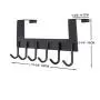 Door Hanger Hook- 6 Over Door Hooks, Over The Door Hook Hanger for Clothes Hat Coat, Bathroom Door Towel Hanger for Robes, Black Door Hanger Hook- 6 Over Door Hooks, Over The Door Hook Hanger for Clothes Hat Coat, Bathroom Door Towel Hanger for Robes, Black