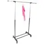 AOOLIVE Adjustable Rolling Clothes Rack Single-Bar Rail Hanging Garment Hanger Wheeled AOOLIVE Adjustable Rolling Clothes Rack Single-Bar Rail Hanging Garment Hanger Wheeled