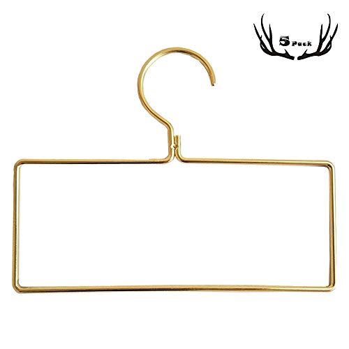 5 Pack Square Iron Scarf Hanger Wall Mounted Towel Ring Belt Hanger Stainless Steel,Glod,Bathroom Bedroom Wardrobe Living Room