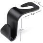 HOUSE DAY Car Seat Headrest Hooks for Car Back Seat Organizer Hanger Storage Hook Car SUV Black Purse Hook for Car Handbag Clothes Coats Grocery Bags 4 Pack