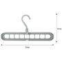 10pcs Creative 3D Space Saving Hanger Magic Clothes Hanger 9Hole Towel Hook Closet Organizer Storage Rack Color Random