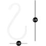 Smart Design Premium S-Hooks w/ Rubber Gripped Finish - Steel Metal Frame - Rust Resistant Finish - Hanging Kitchen, Closet, & Storage Items - Home (3.125 x 5.75 Inch) [White] (6-Pack)