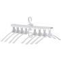 Moor Multi-Function Magic Hanger Collapsible Non-Slip Retractable Clothes Hangers 360° Rotation Airer Space Saver Drying Hanger(White)