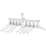Moor Multi-Function Magic Hanger Collapsible Non-Slip Retractable Clothes Hangers 360° Rotation Airer Space Saver Drying Hanger(White)
