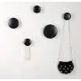 Wall Hooks Coat Hooks 5Pcs Dots Hook Door Hanger Hook For The Wall,Living Room,Bathroom,Home Decor.(Black)