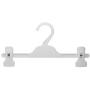 HANGERWORLD 10 White 11inch Kids Plastic Hook Pants Skirt Adjustable Clips Coat Clothes Garment Hangers