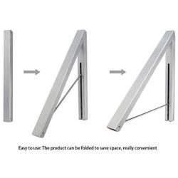 KIPB Alumimum Wall Adjustable Clothes Hanger Rack Bracket Silver Cloth Storage Hangers for Laundry Organization Closet Storage System