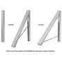 KIPB Alumimum Wall Adjustable Clothes Hanger Rack Bracket Silver Cloth Storage Hangers for Laundry Organization Closet Storage System