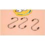 4pcs Stainless Steel Hanger Clasp Rack Shape Hooks for Clothes Pot Pan Towel Dish Cloth Hanger Hooks