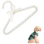 10Pcs Random Color Children Pearl Hanger Fashion Dog Cat Cloth Hanger Clothes Baby Pearl Plastic Pet Hangers Decoration