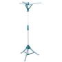 QFFL 3-Arm Ironing Tidy & Airer, Clothes Airer Dryer Silver/Blue Hangers (Color : Blue)