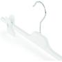 HANGERWORLD 10 White 15inch Plastic Coat Clothes Garment Pants Skirt Hangers Adjustable Clips