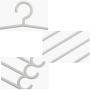 HJYPYJ Magic Hanger,Multi-Layer Multi-Functional Hanger Pants,Plastic Seamless Storage Artifact,Space-Saving Hanger Organizer Not Easy to Fall Off/White / 37.5x33.5cm