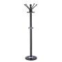 12 Hooks Multi-Functional Metal Coat Racks Hat Jacket Stand Silica Gel Base Tree Hanger Rack, Shipped from The US (????Black, ????15.7 x 15.7 x 68.9 inches)