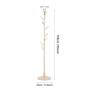 Fdit Assembled Wooden Coat Hat Stand Tree Jacket Cloth Vertical Hanger Rack 8 Hooks ((Wooden Color))