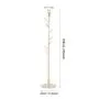 Fdit Assembled Wooden Coat Hat Stand Tree Jacket Cloth Vertical Hanger Rack 8 Hooks ((Wooden Color))