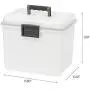IRIS USA UCB-HFB Letter Size Portable Weathertight File Box, 4 Pack, Pearl IRIS USA UCB-HFB Letter Size Portable Weathertight File Box, 4 Pack, Pearl