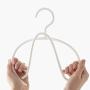 YQ WHJB Not-Slip Suit Hangers,Soft Crease Free White No Shoulder Bumps Plastic Extra Wide Shoulder Clothes Hangers 20 Pack-b