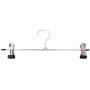 MEIYIN 20 Pcs Stainless Steel Trouser Hanger Rack Coat Pants Skirt Hangers Clothes Stand Holder with 2 Adjustable Non-Slip Clips 28cm