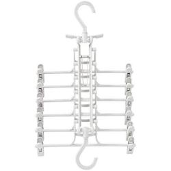 5pcs Plastic Cloth Hangers with Clips Folding Clothes Drying Rack Trousers Pants Hanger Rack Wardrobe Hooks Home Storage Organizer
