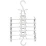 5pcs Plastic Cloth Hangers with Clips Folding Clothes Drying Rack Trousers Pants Hanger Rack Wardrobe Hooks Home Storage Organizer