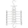 5pcs Plastic Cloth Hangers with Clips Folding Clothes Drying Rack Trousers Pants Hanger Rack Wardrobe Hooks Home Storage Organizer 5pcs Plastic Cloth Hangers with Clips Folding Clothes Drying Rack Trousers Pants Hanger Rack Wardrobe Hooks Home Storage Organizer